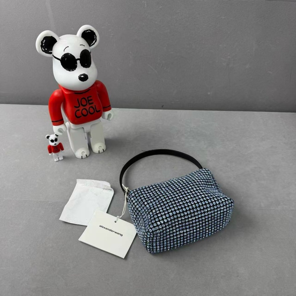 Authentic Alexander Wang Blue and Silver Embellished Handbag
